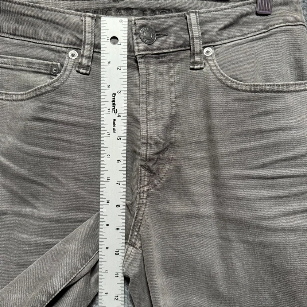 American Eagle Jeans 28x30 ‎ Slim Straight Gray Jeans Airflex+  Faded Denim